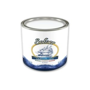Solver Universal Primer Tin of Solver Universal Primer, a high-adhesion tie-coat and sealer for marine boat hulls.