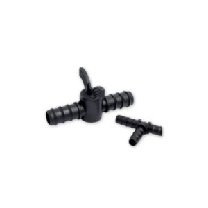 The T connector with valve is a key component for vacuum infusion systems, designed to connect and control resin and vacuum lines.
